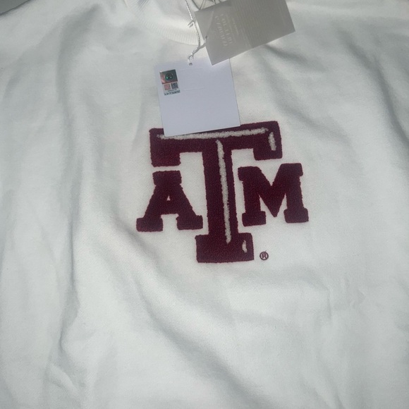 Classic White Turtleneck Sweater with Maroon Logo - Picture 6 of 16